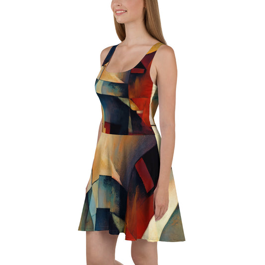 DMV 0053 Abstract Art Skater Dress