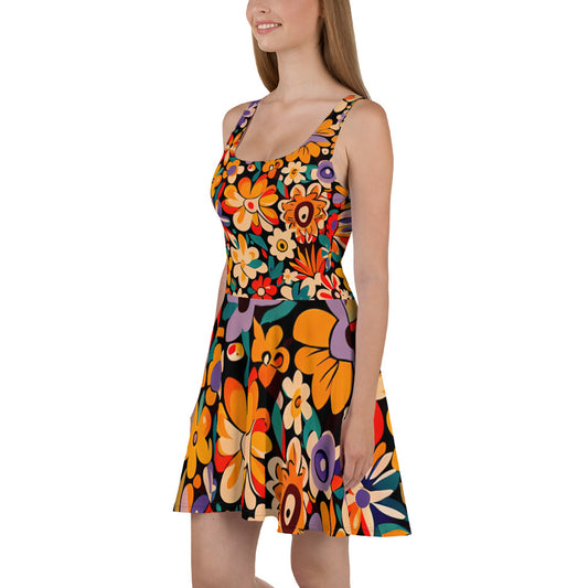 DMV 0029 Floral Skater Dress