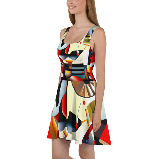 DMV 0022 Retro Art Skater Dress