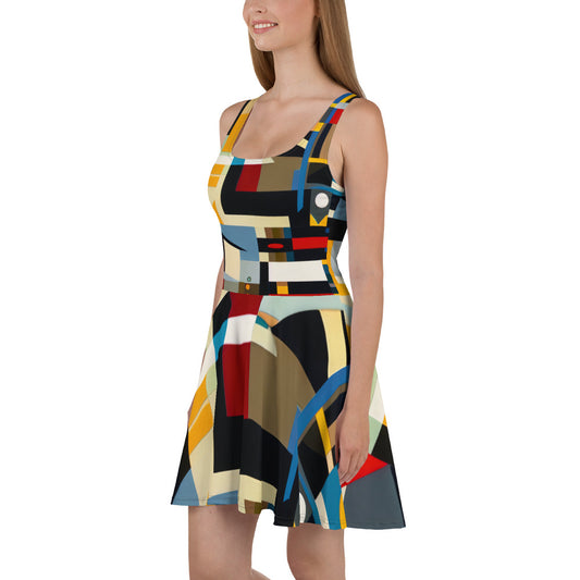 DMV 0023 Abstract Art Skater Dress