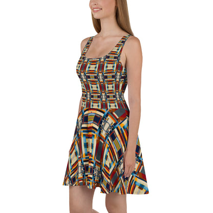 DMV 0244 Geo Boho Skater Dress