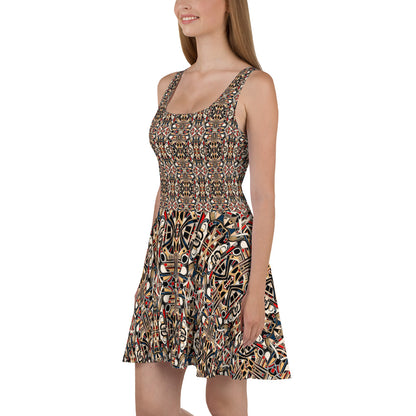 DMV 0078 Chic Boho Skater Dress