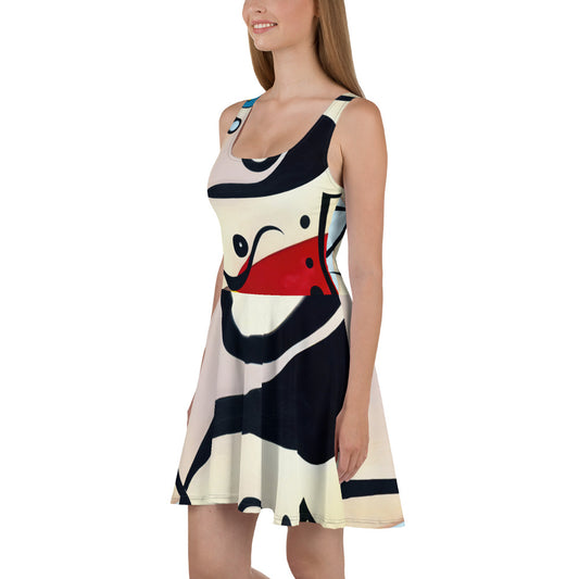 DMV 0039 Retro Art Skater Dress