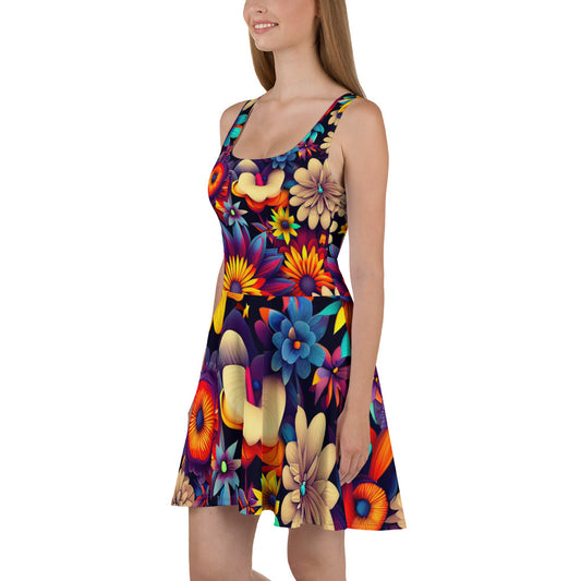 DMV 0080 Floral Skater Dress