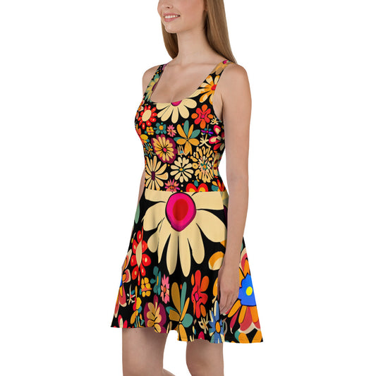 DMV 0101 Floral Skater Dress