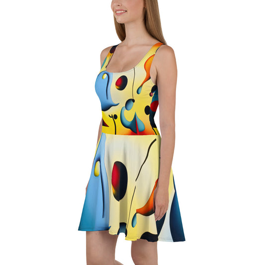 DMV 0098 Retro Art Skater Dress