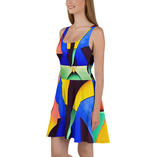 DMV 0255 Retro Art Skater Dress