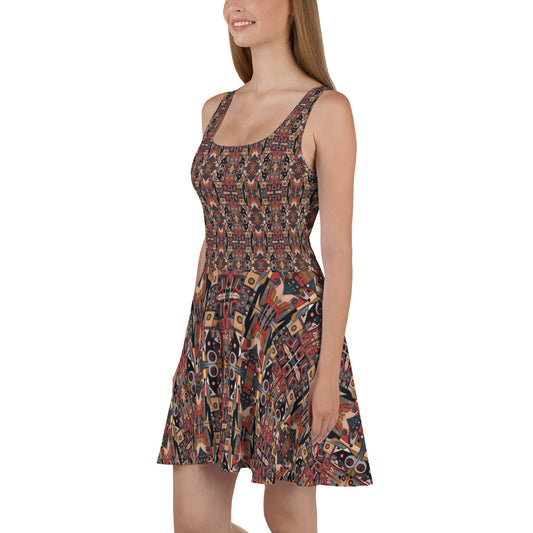 DMV 0266 Classic Boho Skater Dress