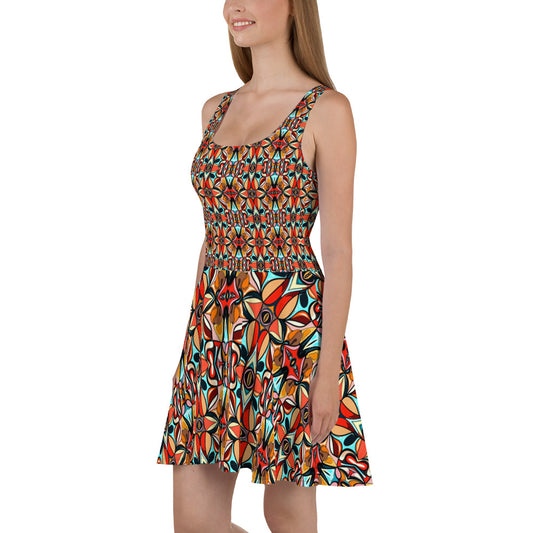 DMV 0210 Vintage Artsy Skater Dress