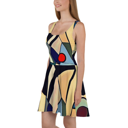 DMV 0234 Abstract Art Skater Dress