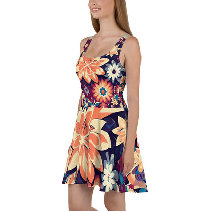 DMV 0253 Floral Skater Dress