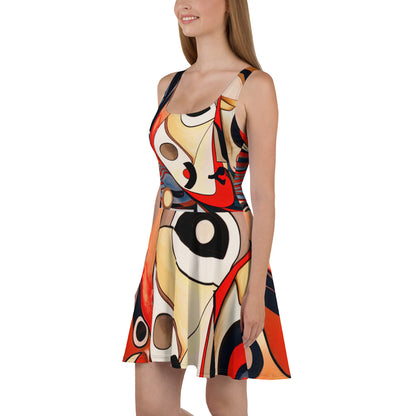 DMV 0214 Retro Art Skater Dress