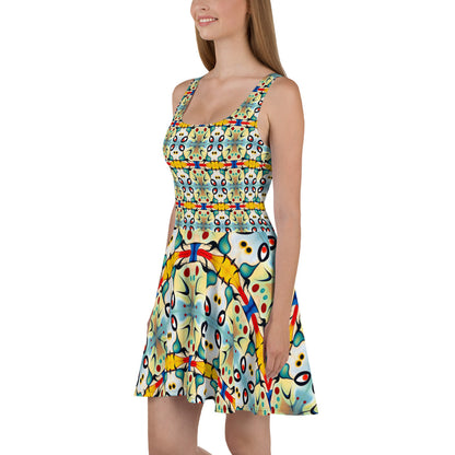 DMV 0102 Vintage Artsy Skater Dress