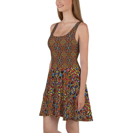 DMV 0108 Psy Artsy Skater Dress