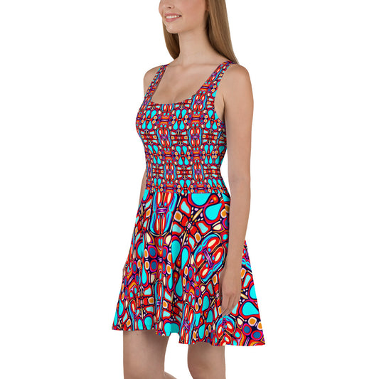 DMV 0094 Vintage Artsy Skater Dress