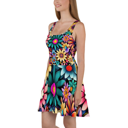 DMV 0265 Floral Skater Dress