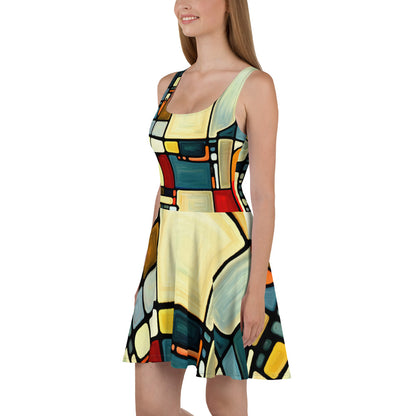 DMV 0117 Abstract Art Skater Dress