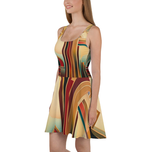 DMV 0165 Retro Art Skater Dress