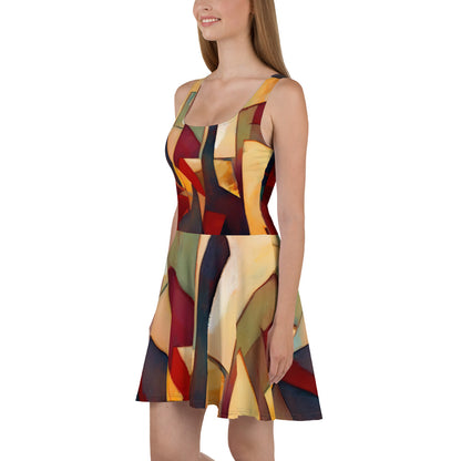 DMV 0251 Abstract Art Skater Dress