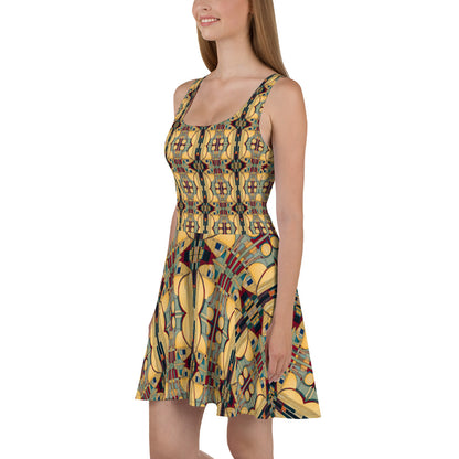 DMV 0224 Geo Boho Skater Dress