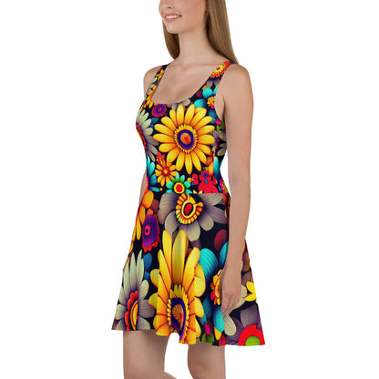 DMV 0158 Floral Skater Dress