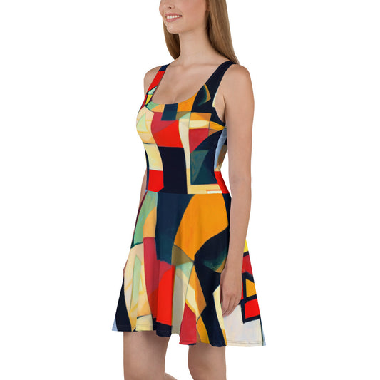 DMV 0096 Abstract Art Skater Dress