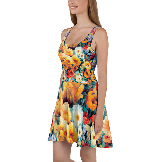 DMV 0146 Floral Skater Dress