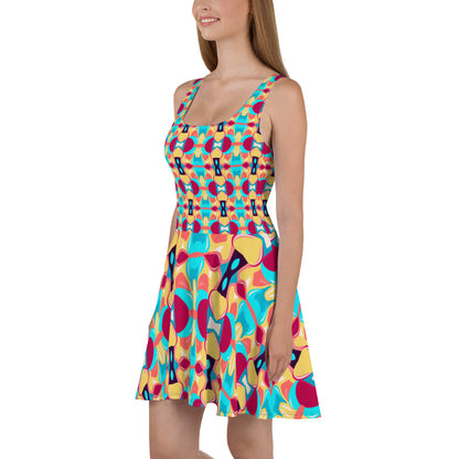 DMV 0134 Vintage Artsy Skater Dress