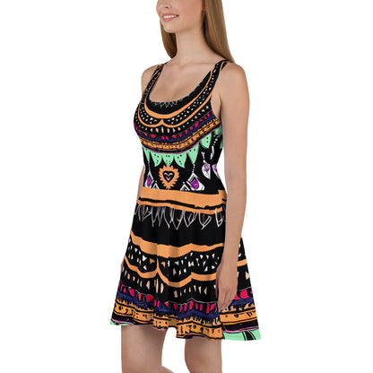 DMV 0180 Boho Skater Dress