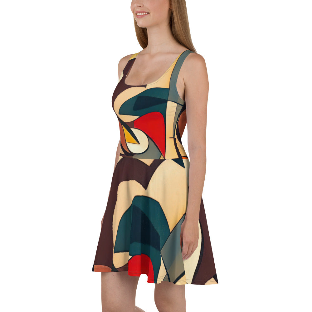 DMV 0296 Abstract Art Skater Dress