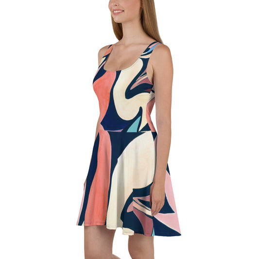 DMV 0175 Abstract Art Skater Dress