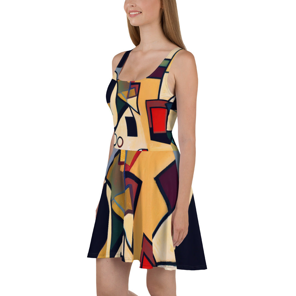 DMV 0168 Abstract Art Skater Dress