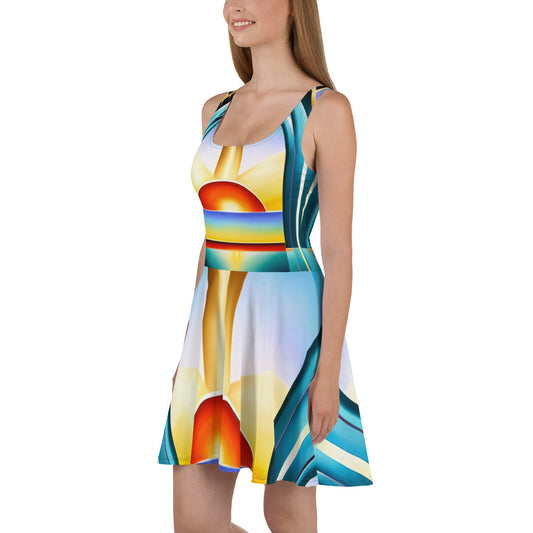 DMV 0262 Retro Art Skater Dress