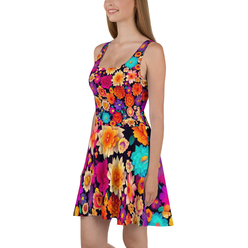 DMV 0192 Floral Skater Dress