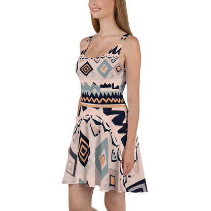 DMV 1345 Boho Skater Dress