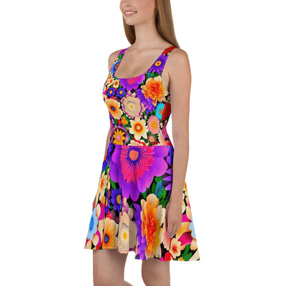 DMV 0309 Floral Skater Dress