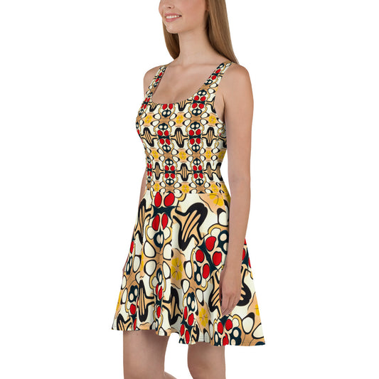 DMV 0204 Vintage Artsy Skater Dress