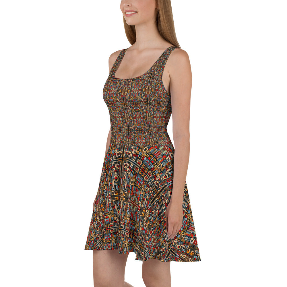 DMV 0280 Classic Boho Skater Dress