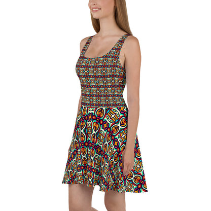 DMV 1348 Psy Artsy Skater Dress