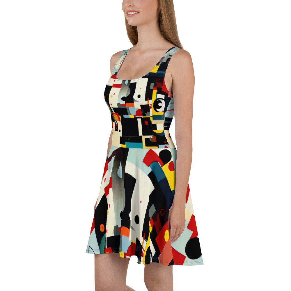 DMV 0152 Retro Art Skater Dress