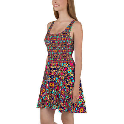 DMV 0185 Vintage Artsy Skater Dress