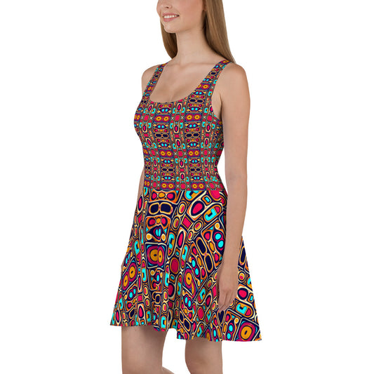 DMV 0185 Vintage Artsy Skater Dress