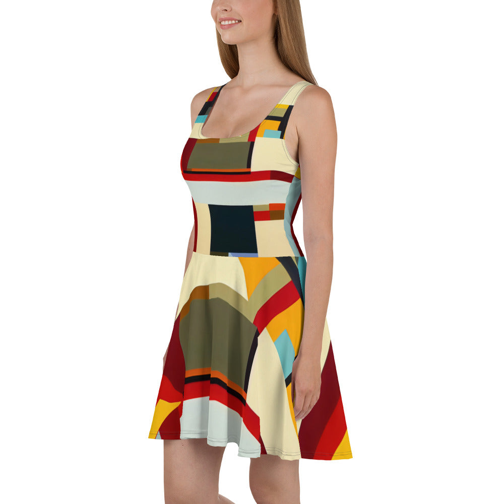 DMV 0182 Abstract Art Skater Dress