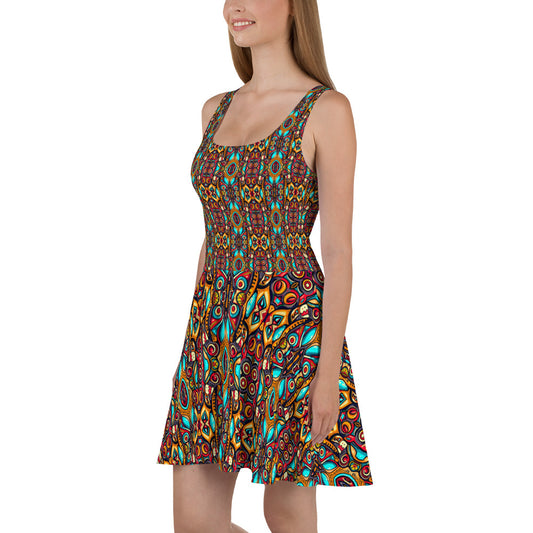 DMV 0426 Psy Artsy Skater Dress