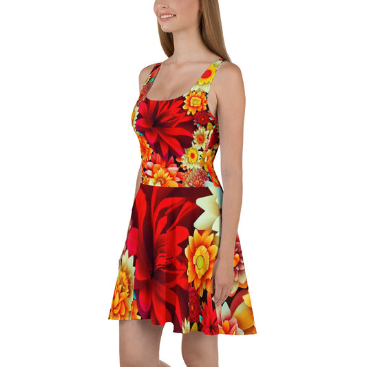 DMV 0419 Floral Skater Dress