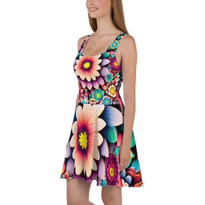 DMV 0515 Floral Skater Dress