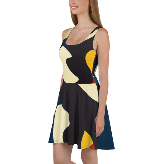 DMV 0421 Retro Art Skater Dress