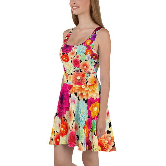 DMV 0424 Floral Skater Dress