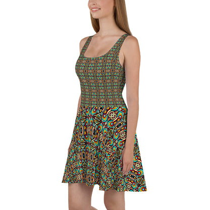 DMV 0422 Psy Artsy Skater Dress