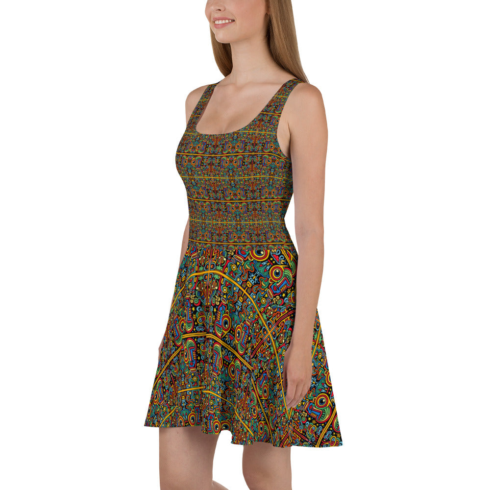 DMV 0631 Psy Artsy Skater Dress